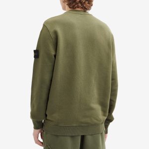 Stone Island Diagonal Fleece Old Effect Crew Neck Sweatshirt