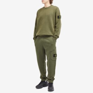 Stone Island Diagonal Fleece Old Effect Crew Neck Sweatshirt