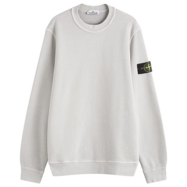 Stone Island Diagonal Fleece Old Effect Crew Neck Sweatshirt