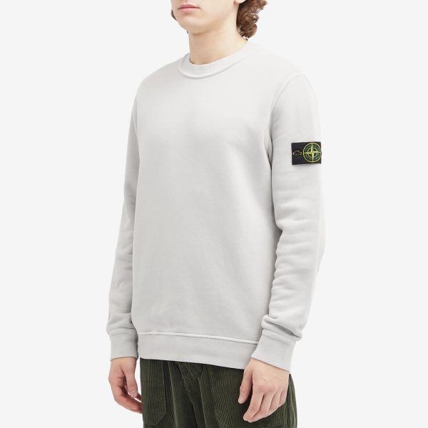 Stone Island Diagonal Fleece Old Effect Crew Neck Sweatshirt