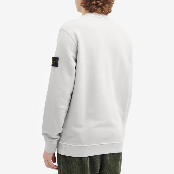 Stone Island Diagonal Fleece Old Effect Crew Neck Sweatshirt