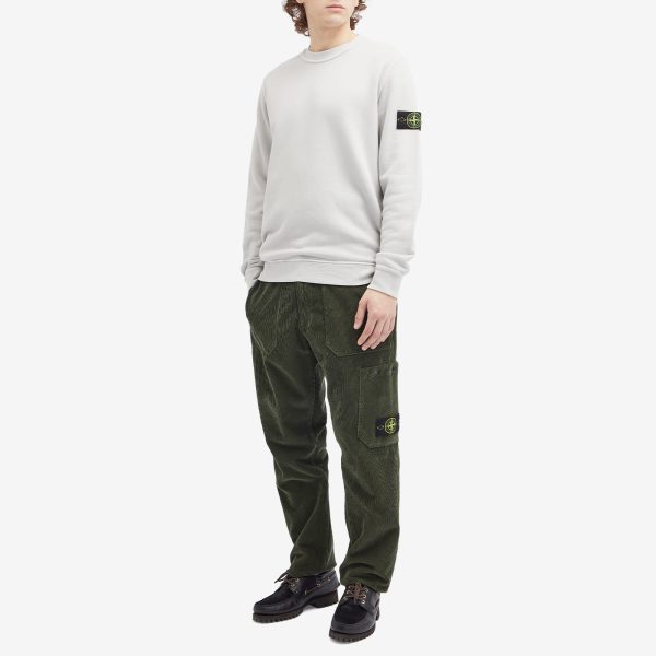 Stone Island Diagonal Fleece Old Effect Crew Neck Sweatshirt