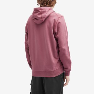 Stone Island Cotton Fleece Garment Dyed Zip Hoodie