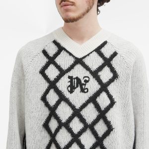 Palm Angels Monogram V-Neck Knit