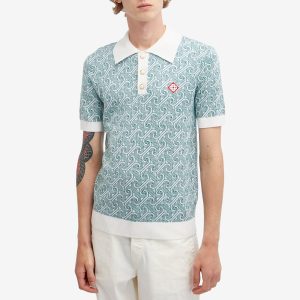 Casablanca Jacquard Monogram Polo