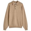 Sunspel Lambswool Long Sleeve Polo Shirt