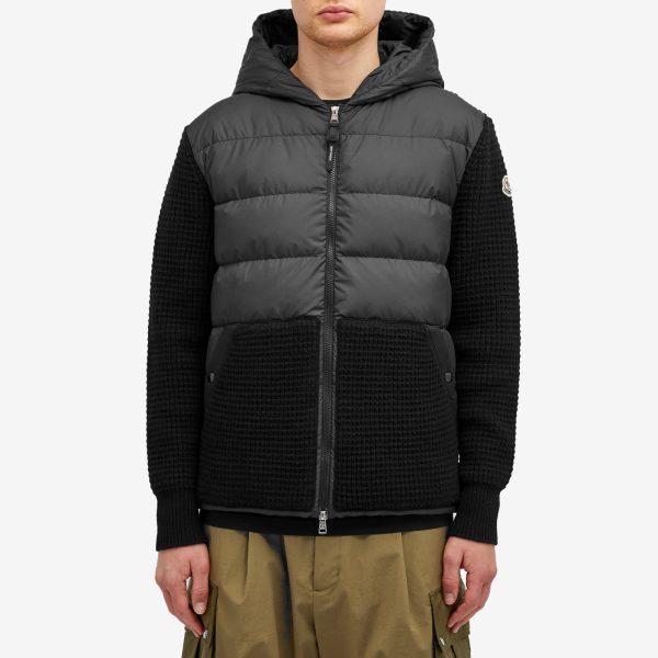 Moncler Down Knit Waffle Jacket