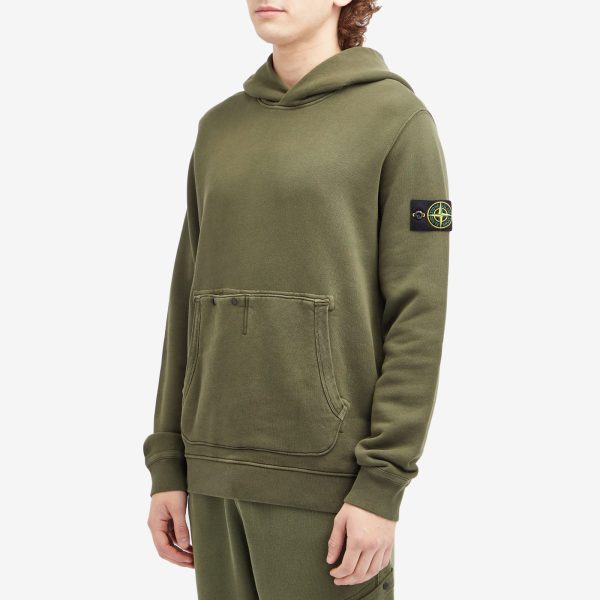 Stone Island Diagonal Fleece Old Effect Hoodie