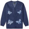 END. x Needles 'Indigo Wash' Mohair Cardigan