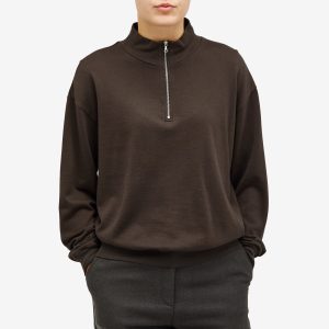 Auralee Super High Gauge Sweat Half Zip Jumper