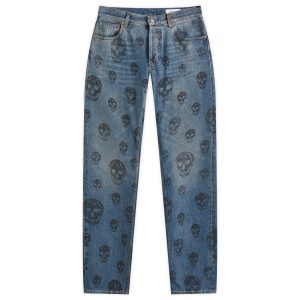 Alexander McQueen Skull Print Jeans