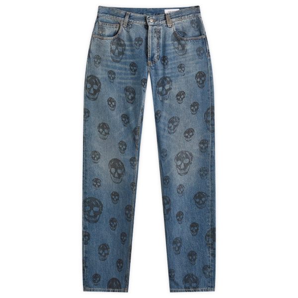 Alexander McQueen Skull Print Jeans