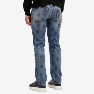 Alexander McQueen Skull Print Jeans