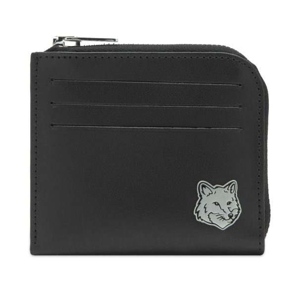 Maison Kitsune Fox Head Zipped Card Holder