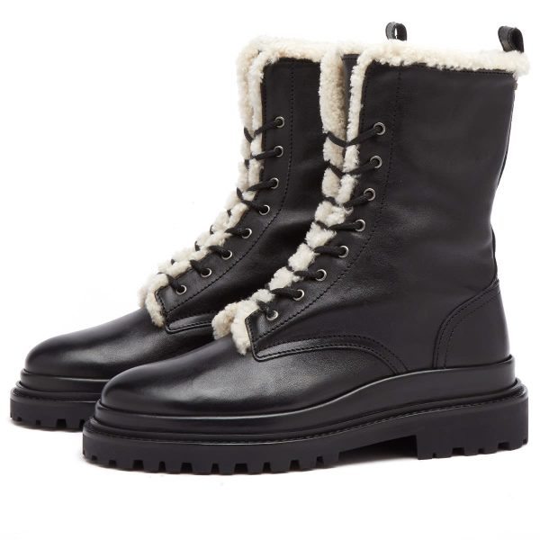 Isabel Marant Leather and Shearling Ranger Boot