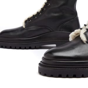 Isabel Marant Leather and Shearling Ranger Boot