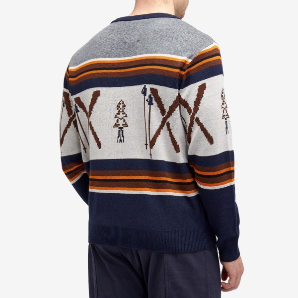 KAVU Highline Jacquard Crew Neck Jumper