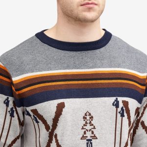 KAVU Highline Jacquard Crew Neck Jumper