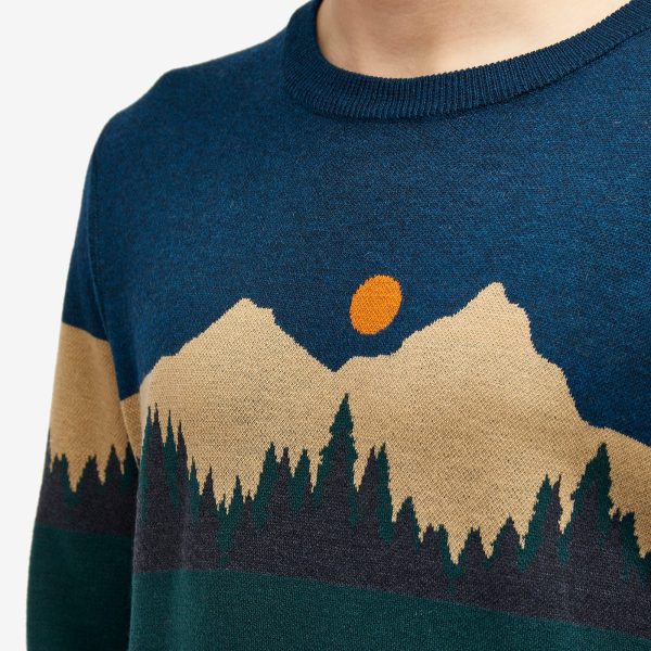 KAVU Highline Jacquard Crew Neck Jumper