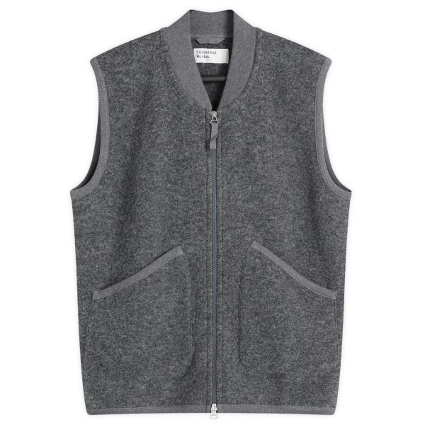 Universal Works Wool Fleece Zip Waistcoat