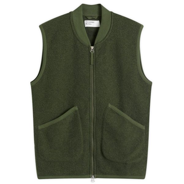 Universal Works Wool Fleece Zip Waistcoat