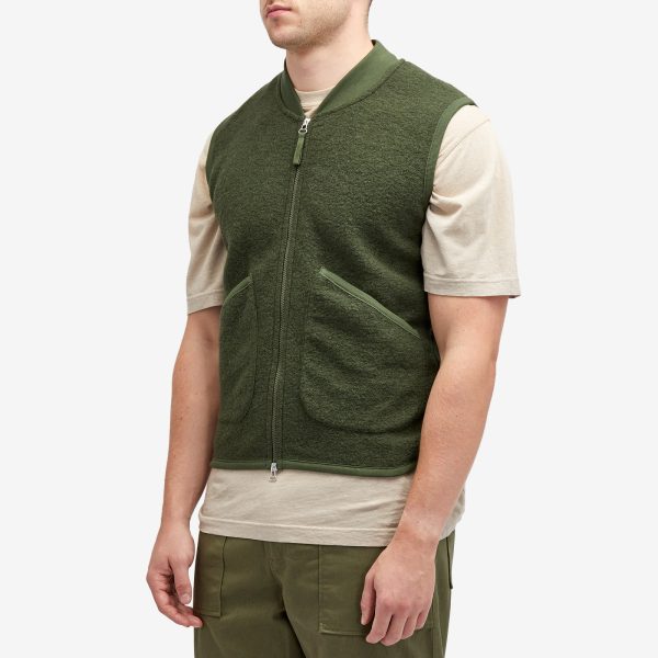 Universal Works Wool Fleece Zip Waistcoat