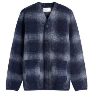 Universal Works Check Wool Fleece Cardigan