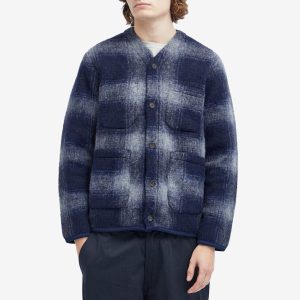 Universal Works Check Wool Fleece Cardigan