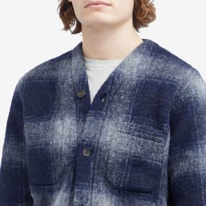 Universal Works Check Wool Fleece Cardigan