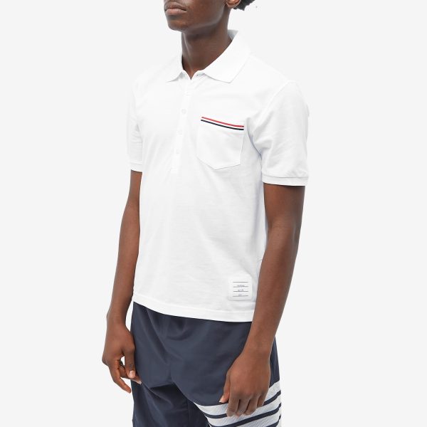 Thom Browne Mercerised Pique Pocket Polo