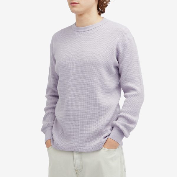 Auralee Wool Waffle Thermal Long Sleeve T-Shirt