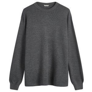 Auralee Wool Waffle Thermal Long Sleeve T-Shirt