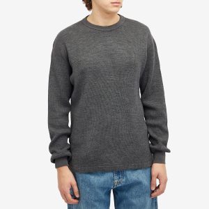 Auralee Wool Waffle Thermal Long Sleeve T-Shirt