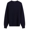 Drake's Brushed Shetland Cable Crew Jumper