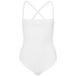 Courreges Rib Knit Criss Cross Cami Top