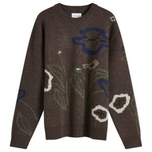 Norse Projects Rune Jacquard Floral Knit Crew Sweat