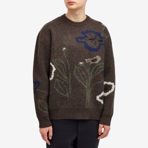 Norse Projects Rune Jacquard Floral Knit Crew Sweat