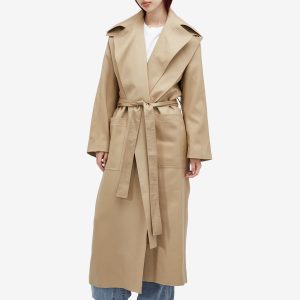 Róhe Belted trench coat with double collar