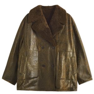 Closed shearling coat