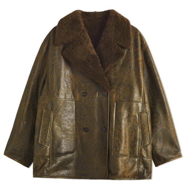 Closed shearling coat