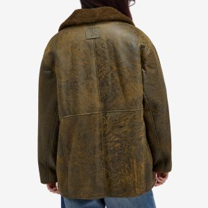 Closed shearling coat