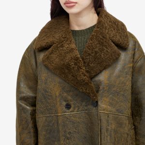 Closed shearling coat