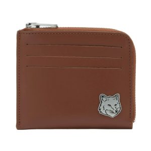 Maison Kitsune Fox Head Zipped Card Holder