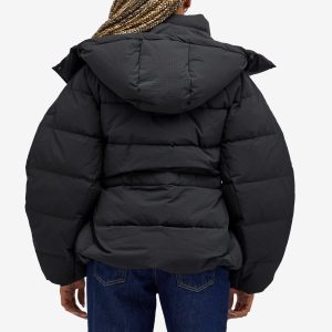 Ganni Tech Seersucker Oversized Puffer Jacket