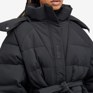 Ganni Tech Seersucker Oversized Puffer Jacket