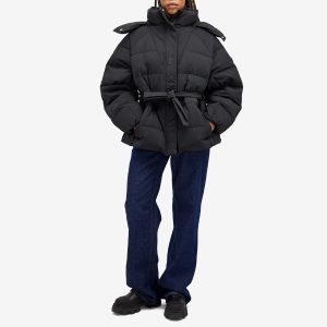 Ganni Tech Seersucker Oversized Puffer Jacket