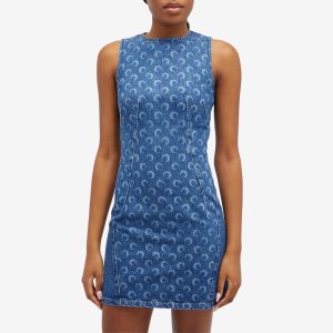 Marine Serre Deadstock Denim Mini Dress