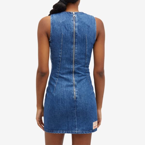 Marine Serre Deadstock Denim Mini Dress