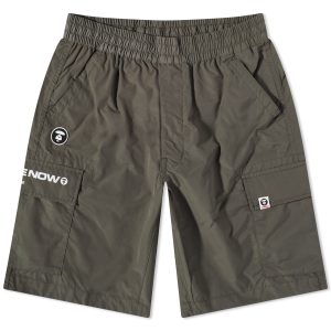 AAPE Now Silicon Badge Cargo Shorts