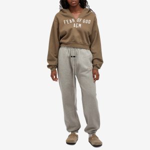 Fear of God ESSENTIALS Heavy Fleece Cropped V-Neck Hoodie